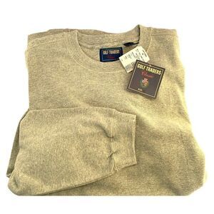 Gulf Traders Mens Gray Long Sleeve Sweatshirt Style Pullover Crewneck Sz M NEW